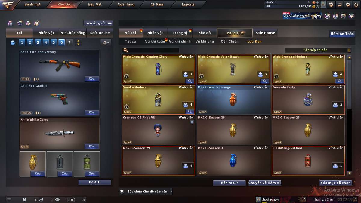 shop acc cf uy tin gia re